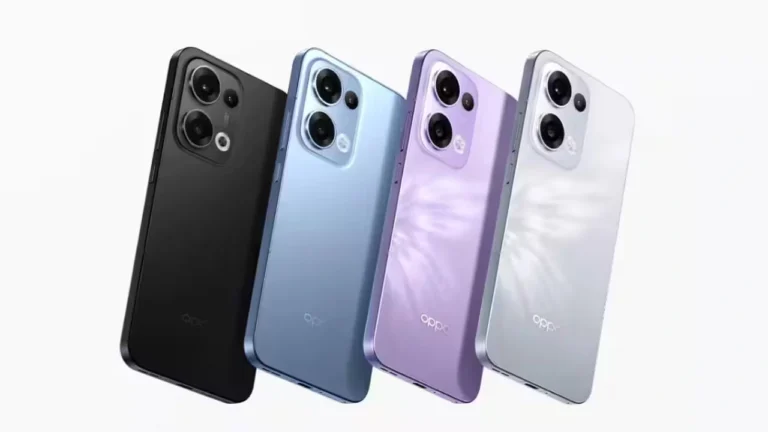 OPPO Reno14 सिरीज चार रंगांमध्ये – काळा, निळा, जांभळा आणि पांढरा